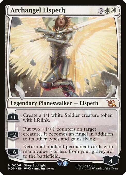 MTG Archangel Elspeth PMOM 006p Promo Pack Foil