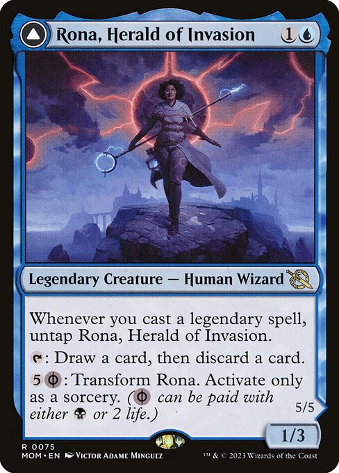 MTG Rona, Herald of Invasion // Rona, Tolarian Obliterator MOM 075 Regular Nonfoil