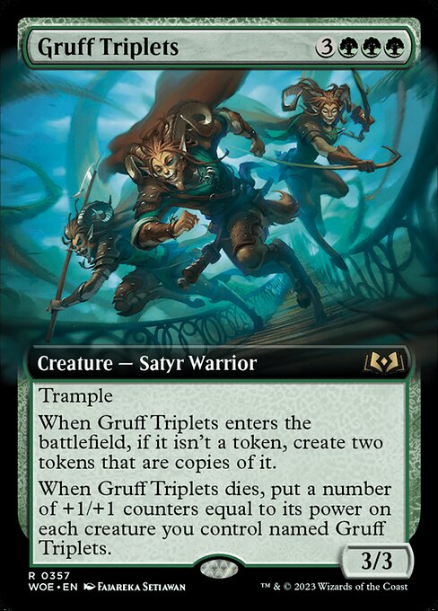 MTG Gruff Triplets WOE 357 Extended Art Foil