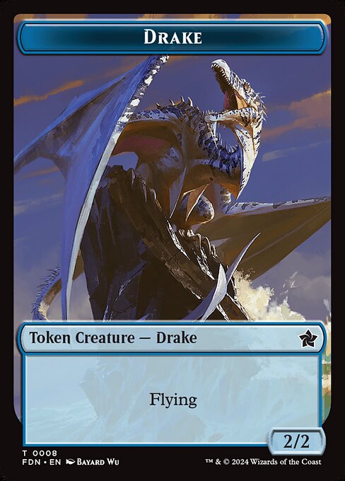 MTG Drake Token FDN 008 Token Foil