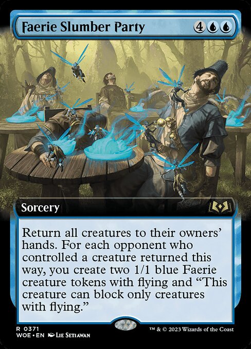 MTG Faerie Slumber Party WOE 371 Extended Art Nonfoil