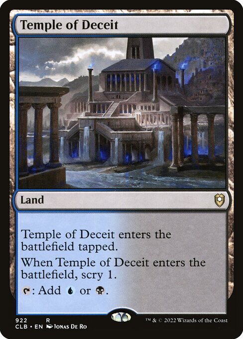 MTG Temple of Deceit CLB 922 Commander Deck Nonfoil
