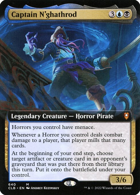 MTG Captain N'ghathrod CLB 640 Extended Art Foil