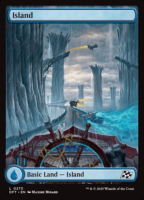 MTG Island DFT 273 Full-Art Driver's Seat Basic Land Foil