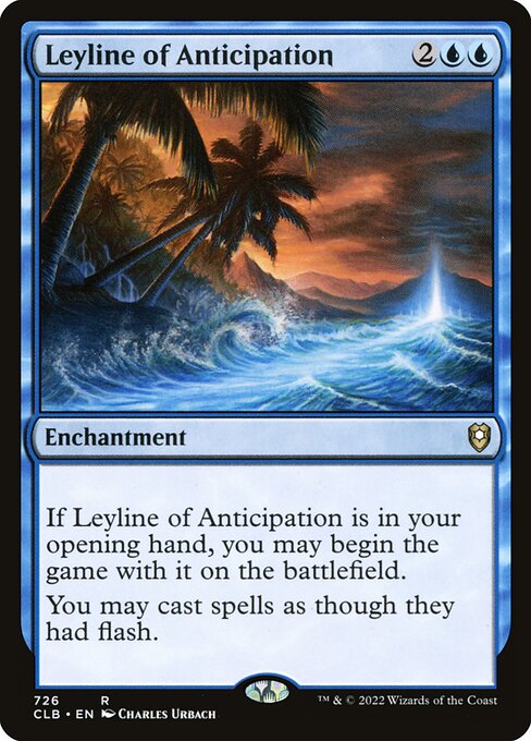 MTG Leyline of Anticipation CLB 726 Commander Deck Nonfoil
