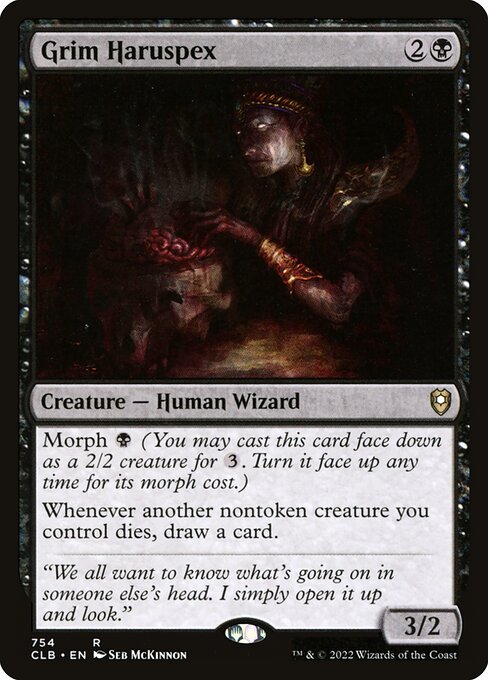 MTG Grim Haruspex CLB 754 Commander Deck Nonfoil