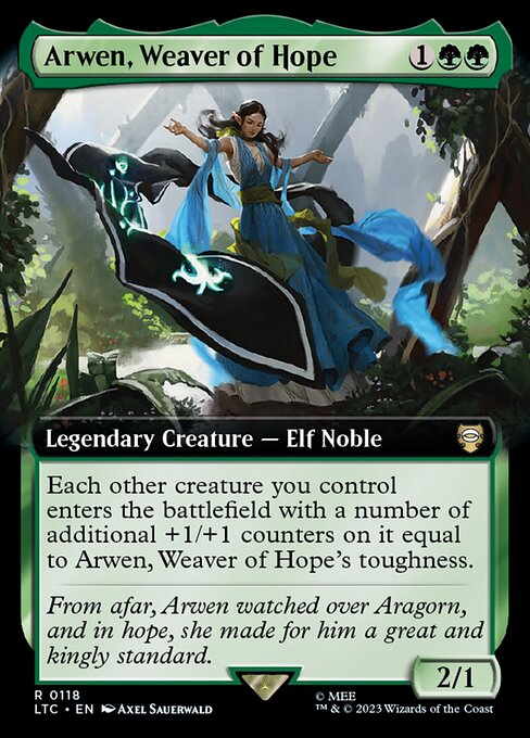 MTG Arwen, Weaver of Hope LTC 118 Extended Art Nonfoil