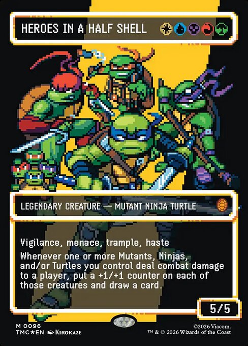 MTG Heroes in a Half Shell TMC 096 Borderless Pixel Surge Foil