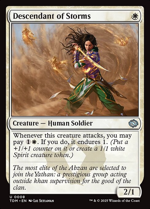 MTG Descendant of Storms TDM 008 Regular Nonfoil