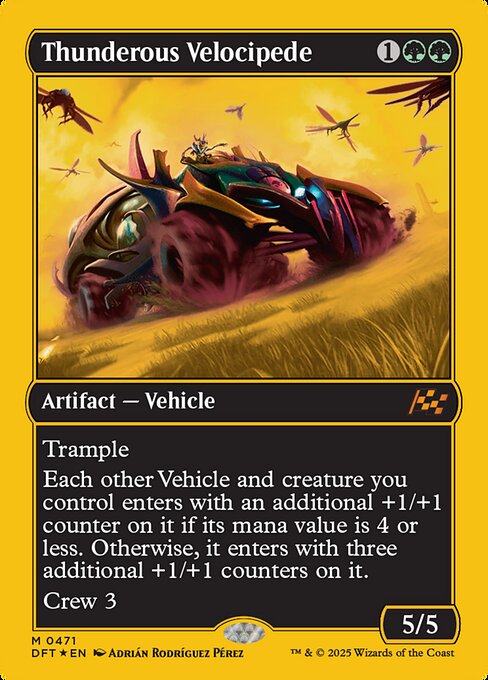 MTG Thunderous Velocipede DFT 471 Regular First-Place Foil