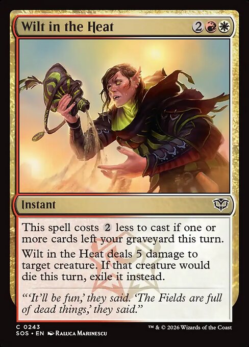 MTG Wilt in the Heat SOS 243 Regular Nonfoil