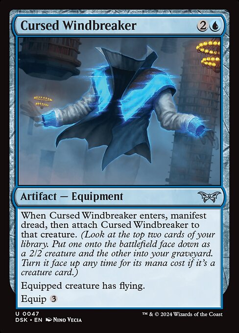 MTG Cursed Windbreaker DSK 047 Regular Foil