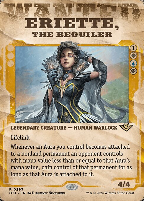 MTG Eriette, the Beguiler OTJ 293 Wanted Poster Foil