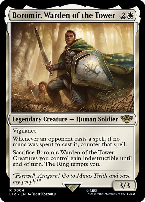 MTG Boromir, Warden of the Tower LTR 004 Regular Nonfoil