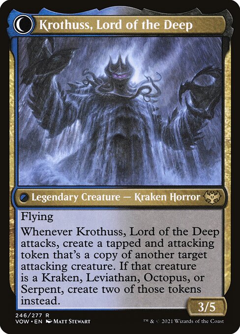 MTG Runo Stromkirk // Krothuss, Lord of the Deep VOW 246 Standard Foil reverse