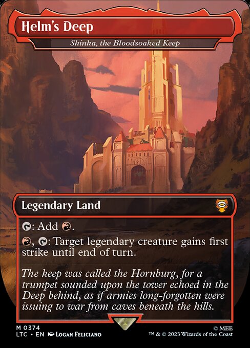 MTG Shinka, the Bloodsoaked Keep LTC 374 Showcase Ring Nonfoil