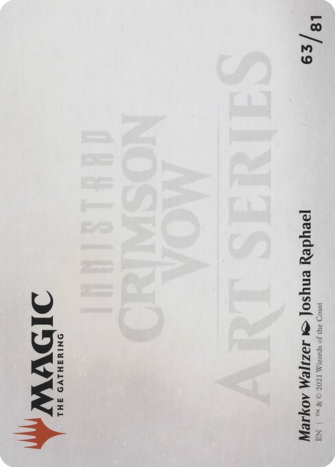 MTG Markov Waltzer AVOW 063 Art Card Nonfoil reverse