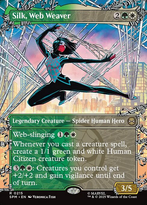 MTG Silk, Web Weaver SPM 215 Borderless Web-Slinger Nonfoil