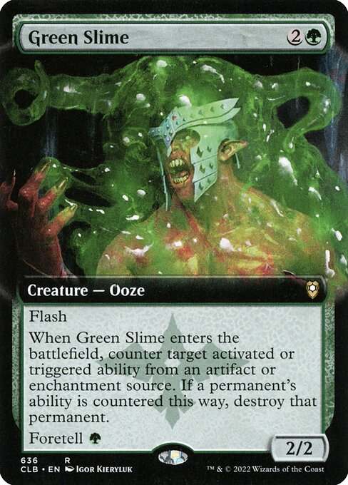 MTG Green Slime CLB 636 Extended Art Nonfoil