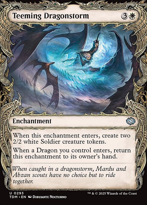 MTG Teeming Dragonstorm TDM 293 Showcase Draconic Frame Nonfoil