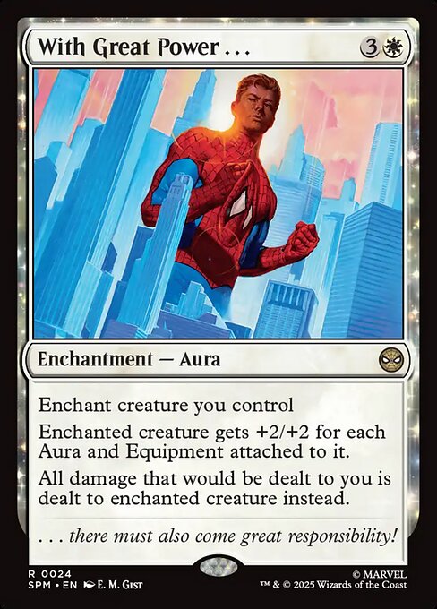 MTG With Great Power . . . SPM 024 Regular Foil