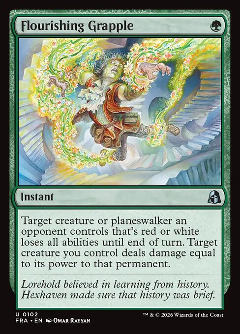 MTG Flourishing Grapple FRA 102 Standard Foil front