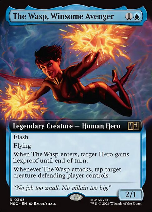 MTG The Wasp, Winsome Avenger MSC 343 Extended Art Nonfoil