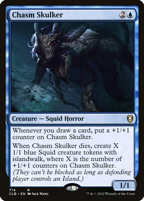 MTG Chasm Skulker CLB 714 Commander Deck Nonfoil