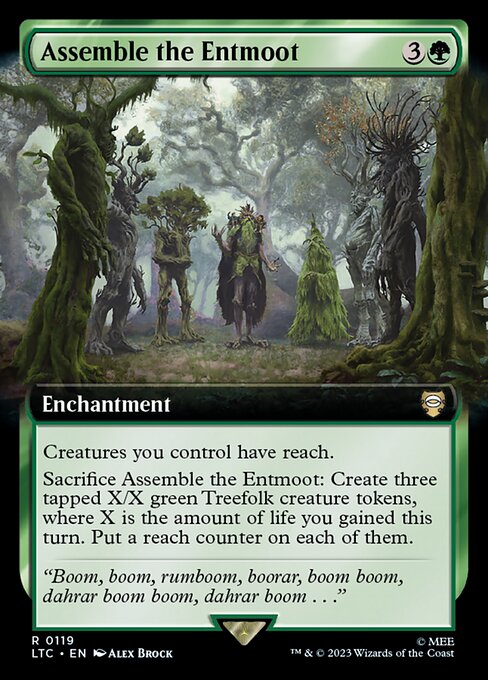MTG Assemble the Entmoot LTC 119 Extended Art Nonfoil