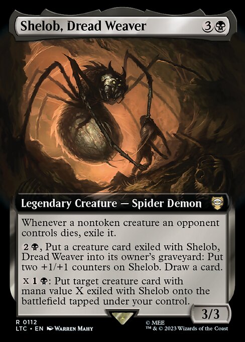 MTG Shelob, Dread Weaver LTC 112 Extended Art Nonfoil