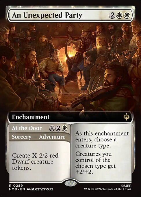 MTG An Unexpected Party // At the Door HOB 289 Extended Art Foil