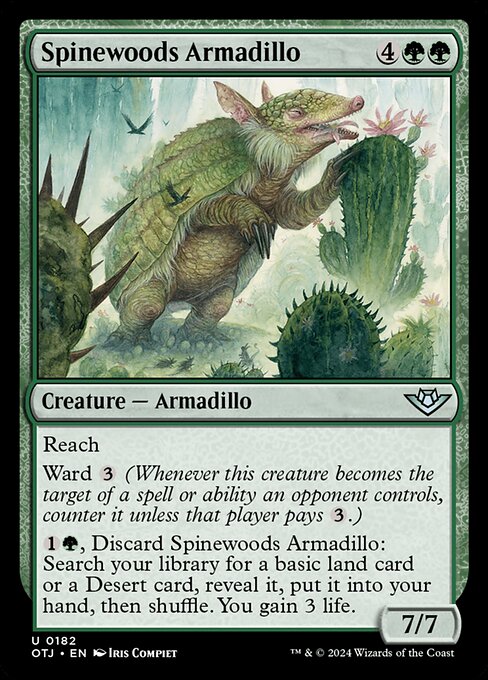 MTG Spinewoods Armadillo OTJ 182 Regular Foil