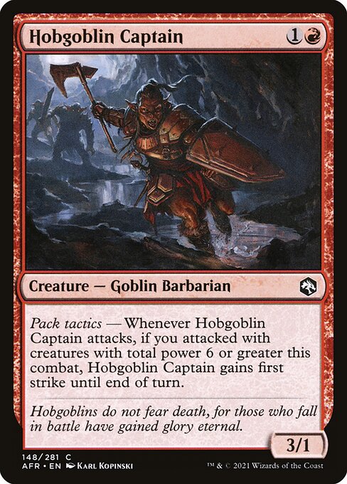 MTG Hobgoblin Captain AFR 148 Regular Foil
