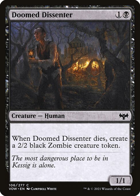 MTG Doomed Dissenter VOW 106 Standard Nonfoil front