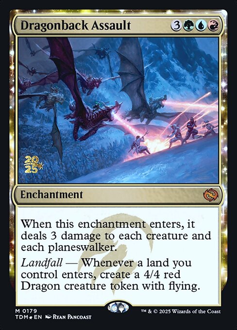 MTG Dragonback Assault PTDM 179s Prerelease Foil