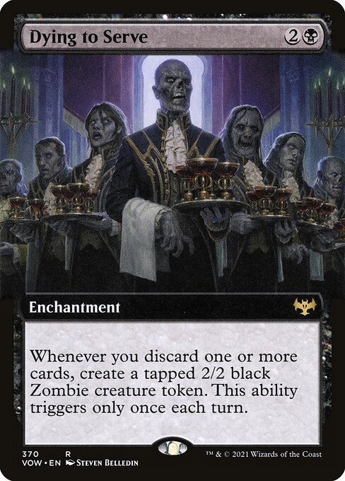 MTG Dying to Serve VOW 370 Extended Art Nonfoil front