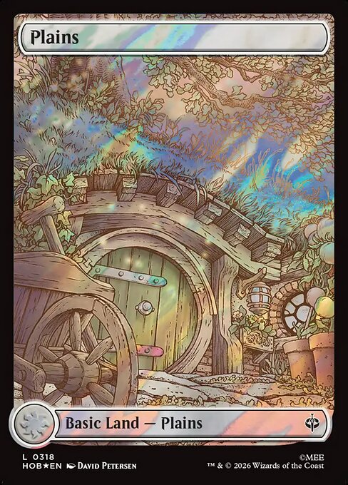MTG Plains HOB 318 Full Art Land Surge Foil