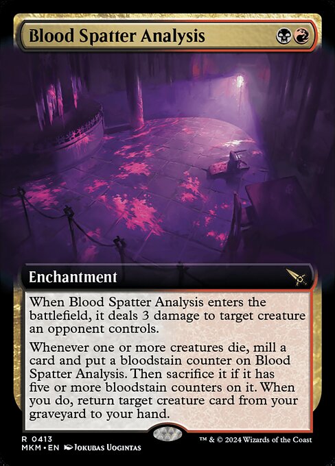MTG Blood Spatter Analysis MKM 413 Extended Art Foil