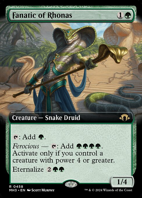 MTG Fanatic of Rhonas MH3 458 Extended Art Nonfoil