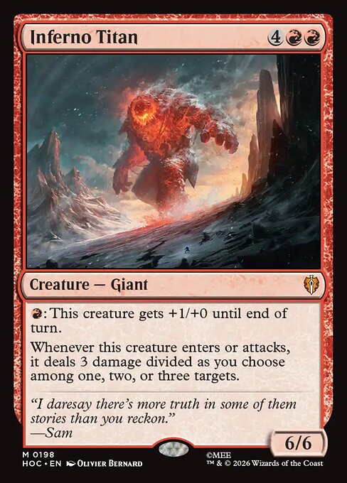 MTG Inferno Titan HOC 198 Regular Foil