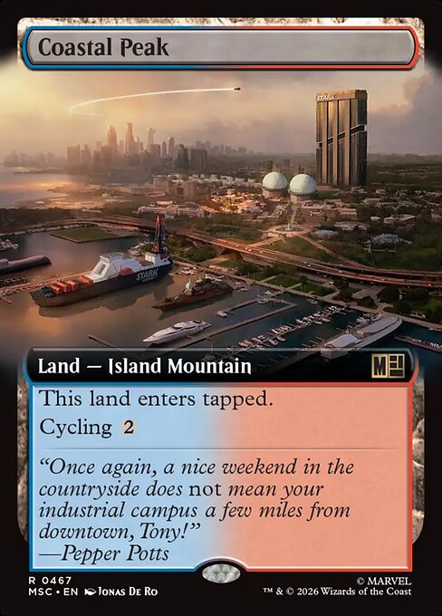 MTG Coastal Peak MSC 467 Extended Art Nonfoil