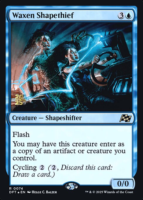 MTG Waxen Shapethief PDFT 074s Prerelease Foil