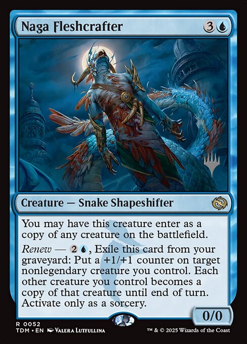 MTG Naga Fleshcrafter PTDM 052p Promo Pack Foil