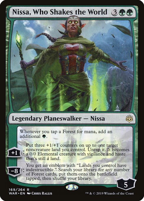 MTG Nissa, Who Shakes the World WAR 169 Standard Nonfoil front