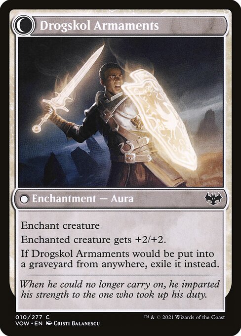 MTG Drogskol Infantry // Drogskol Armaments VOW 010 Standard Nonfoil reverse