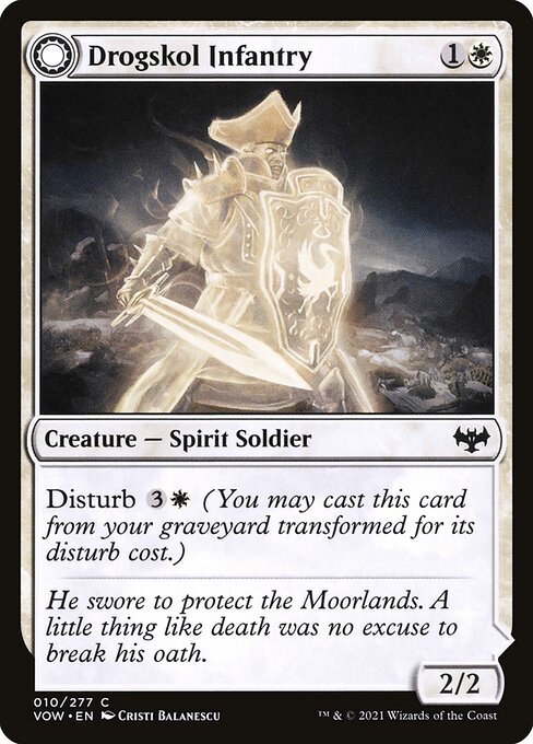 MTG Drogskol Infantry // Drogskol Armaments VOW 010 Standard Nonfoil front