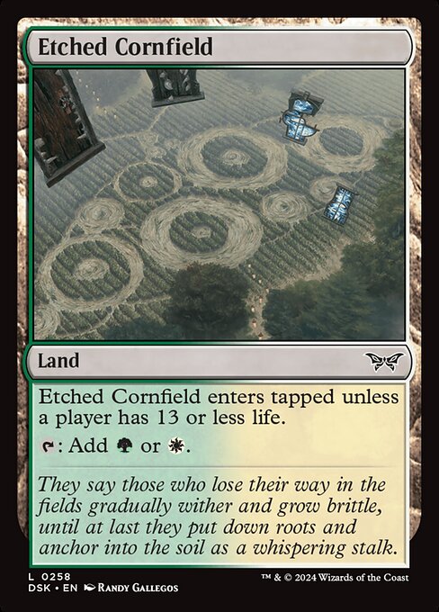MTG Etched Cornfield DSK 258 Regular Foil
