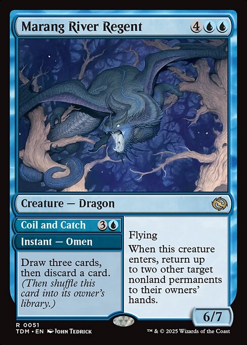 MTG Marang River Regent // Coil and Catch TDM 051 Regular Nonfoil