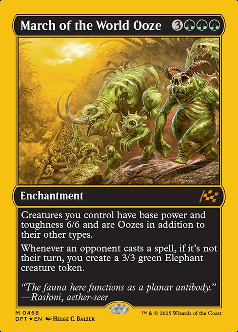 MTG March of the World Ooze DFT 468 Regular First-Place Foil