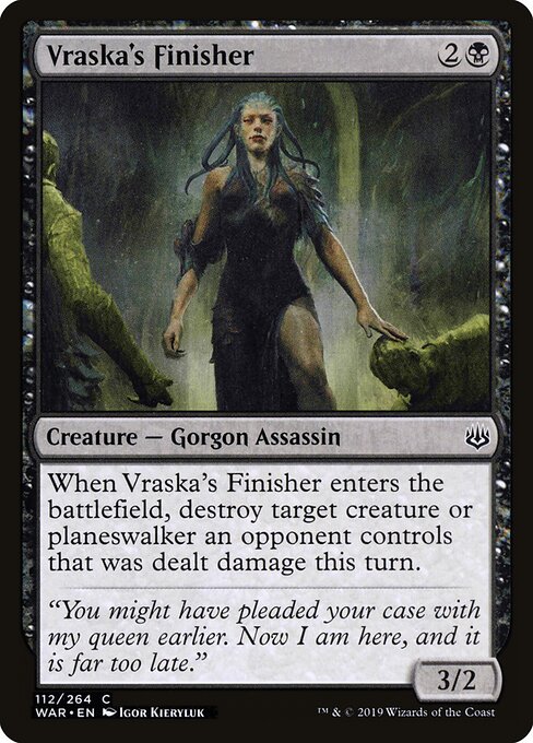 MTG Vraska's Finisher WAR 112 Standard Foil front